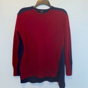J Crew Wool Blend Color Block Sweater